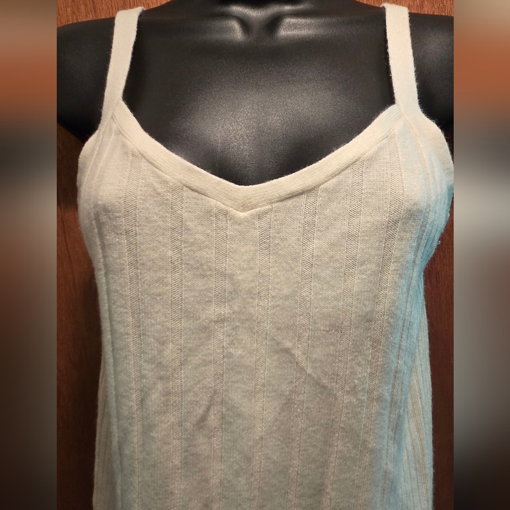 Q&A Women's Cream Camisole Soft Knit Crop Tank SzM - Picture 5 of 8